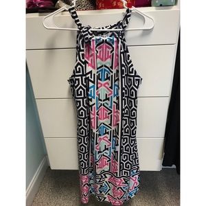 Crown & Ivy printed halter racerback dress - Large